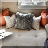 D73. Assorted throw pillows. 